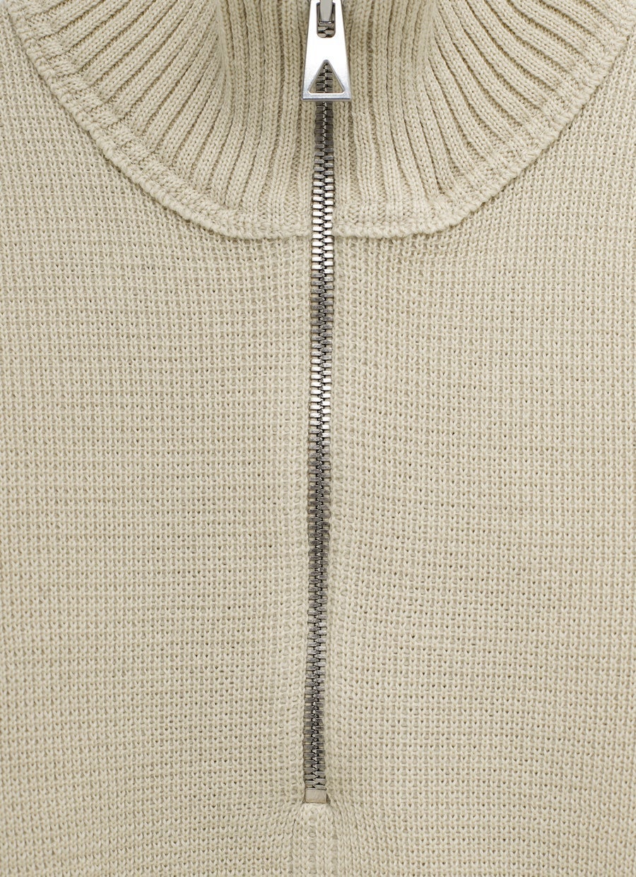 Jersey de lana con cremallera