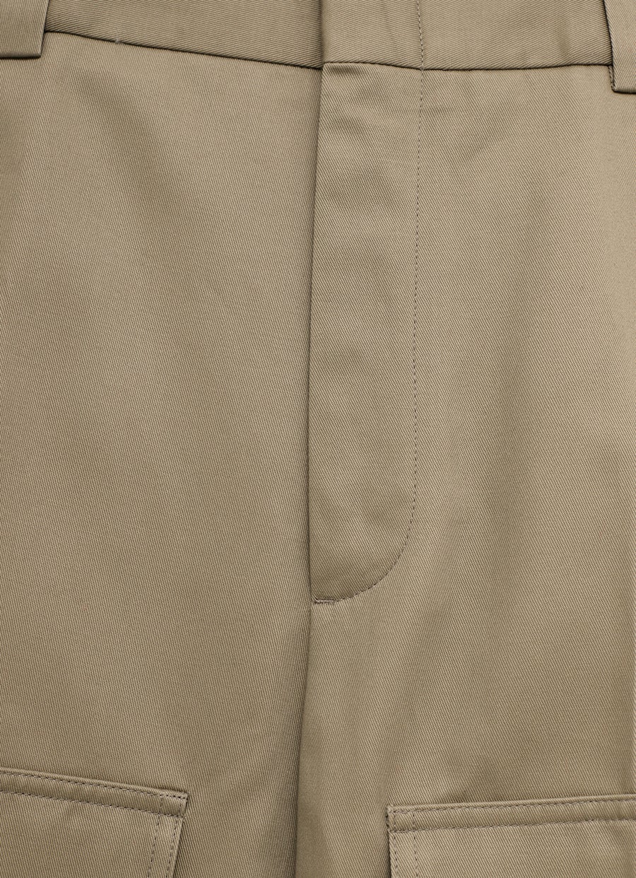 Pantalón cargo de algodón con pernera ancha
