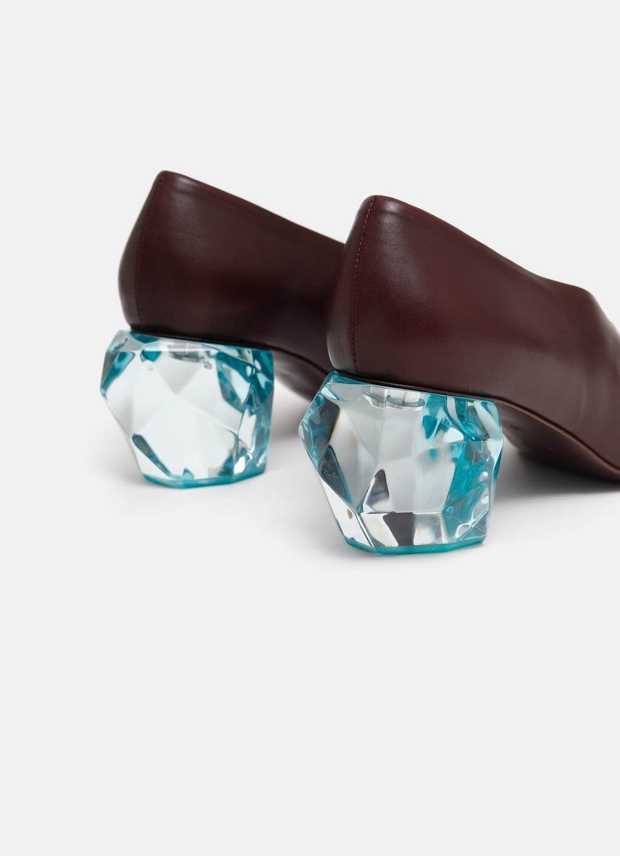 Zapato Jil Sander con tacón transparente