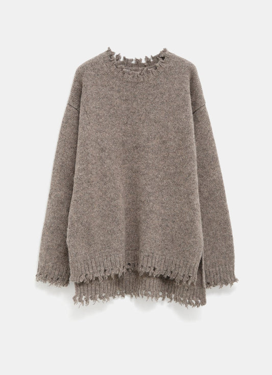 Jersey Fray de cuello redondo