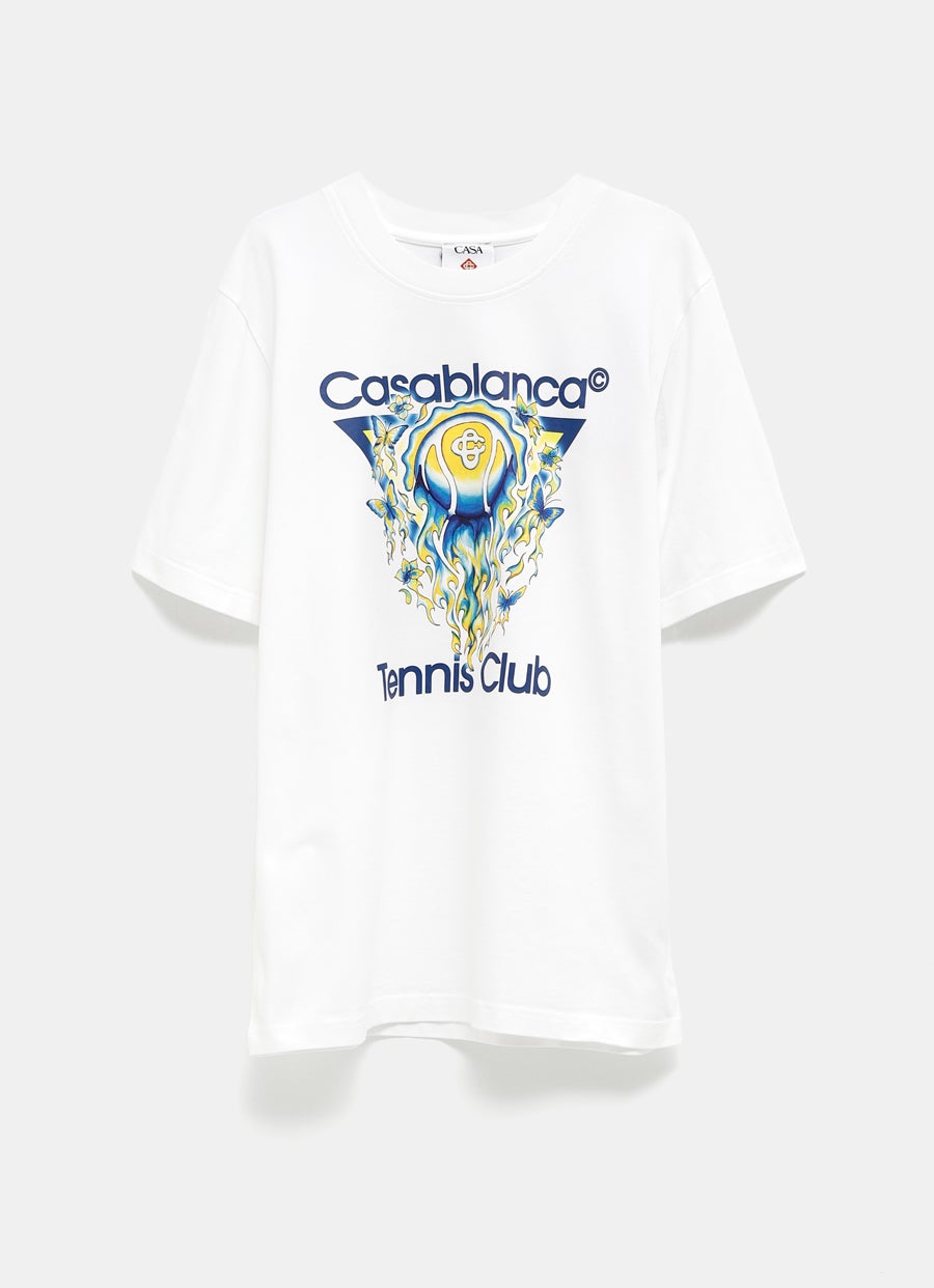 Casablanca カサブランカ Tennis Club プリントTシャツ S 中古・古着
