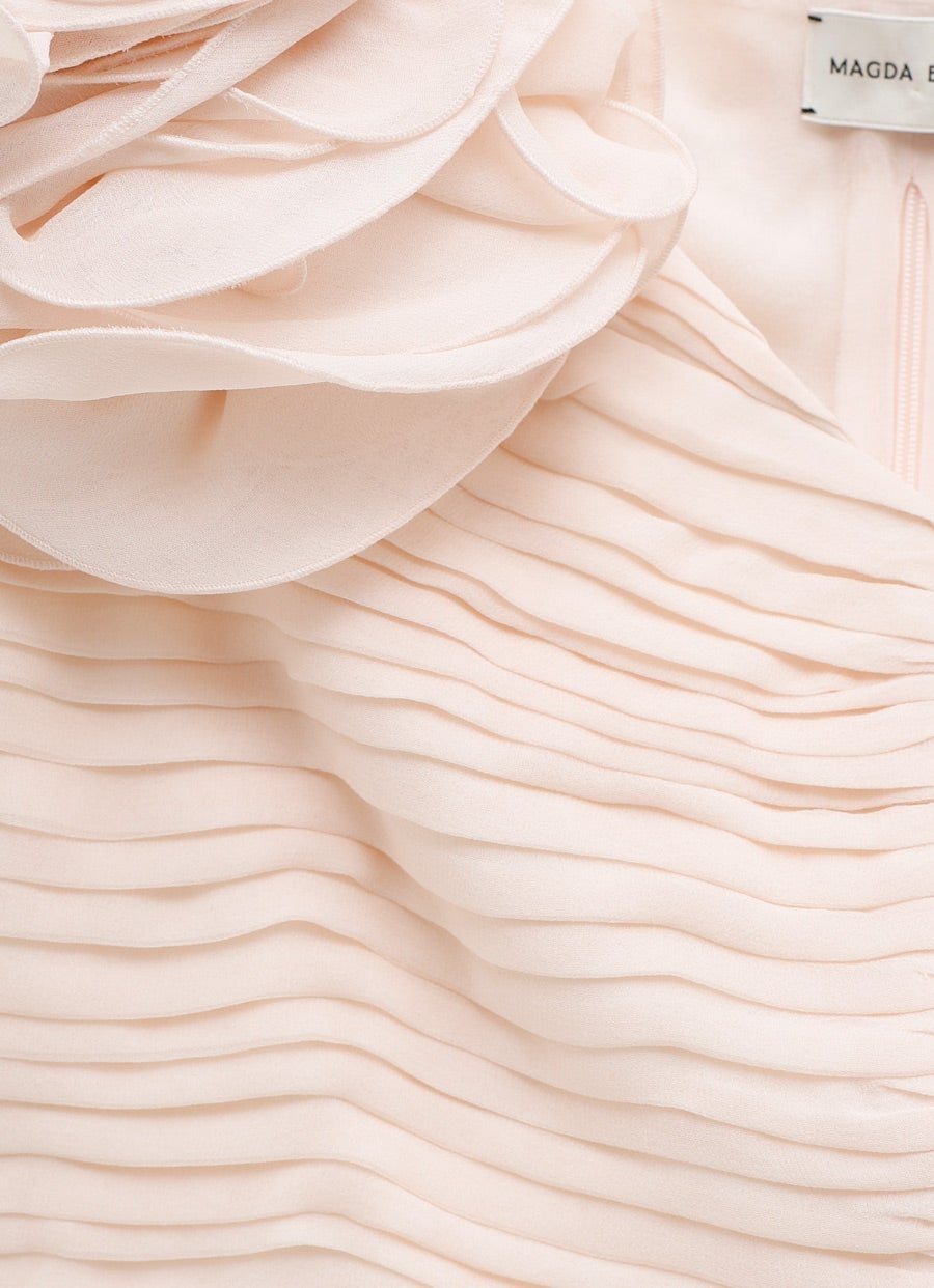 Top corto con manga floral