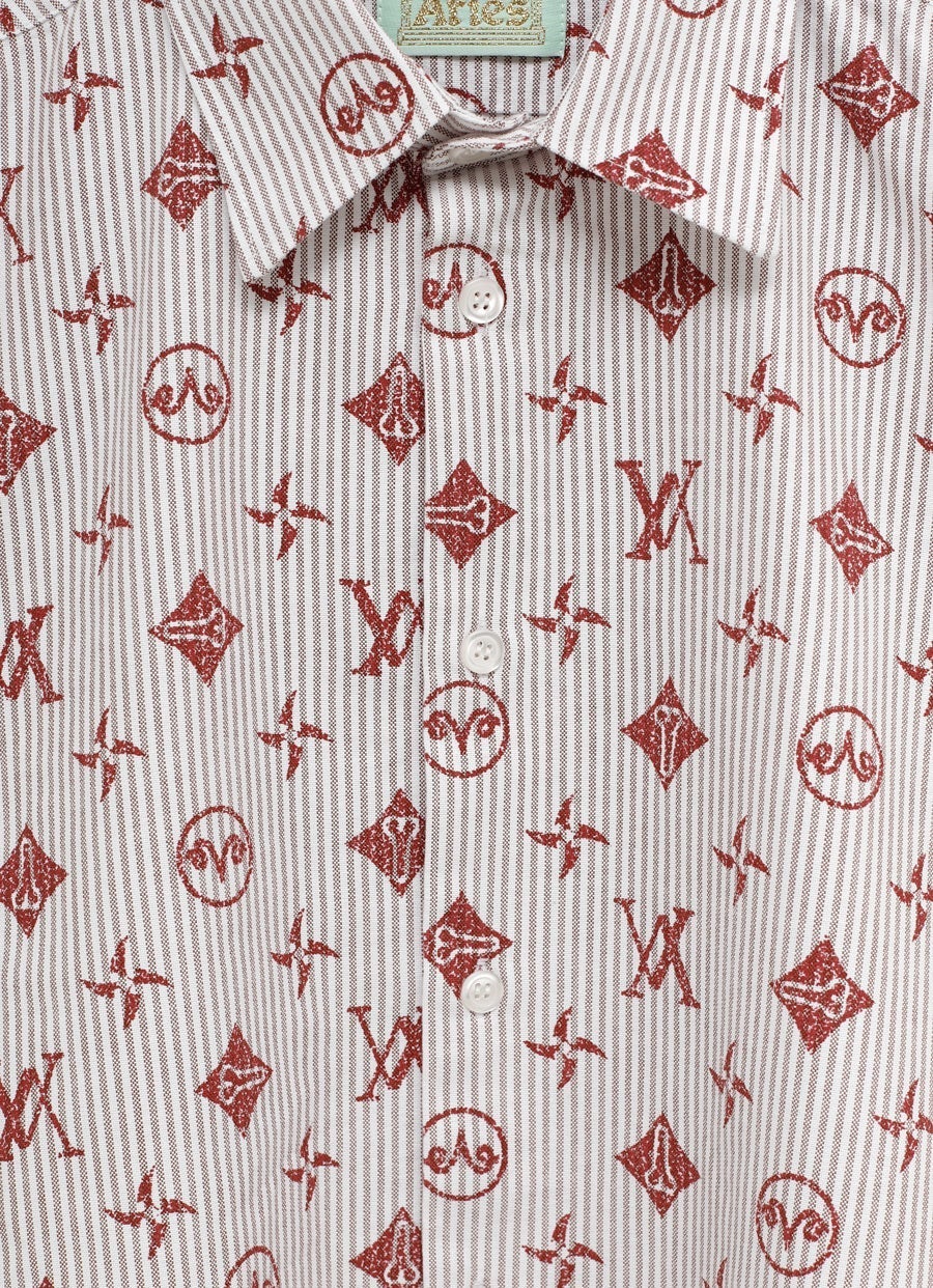 Camisa de rayas Oxford con monogramas