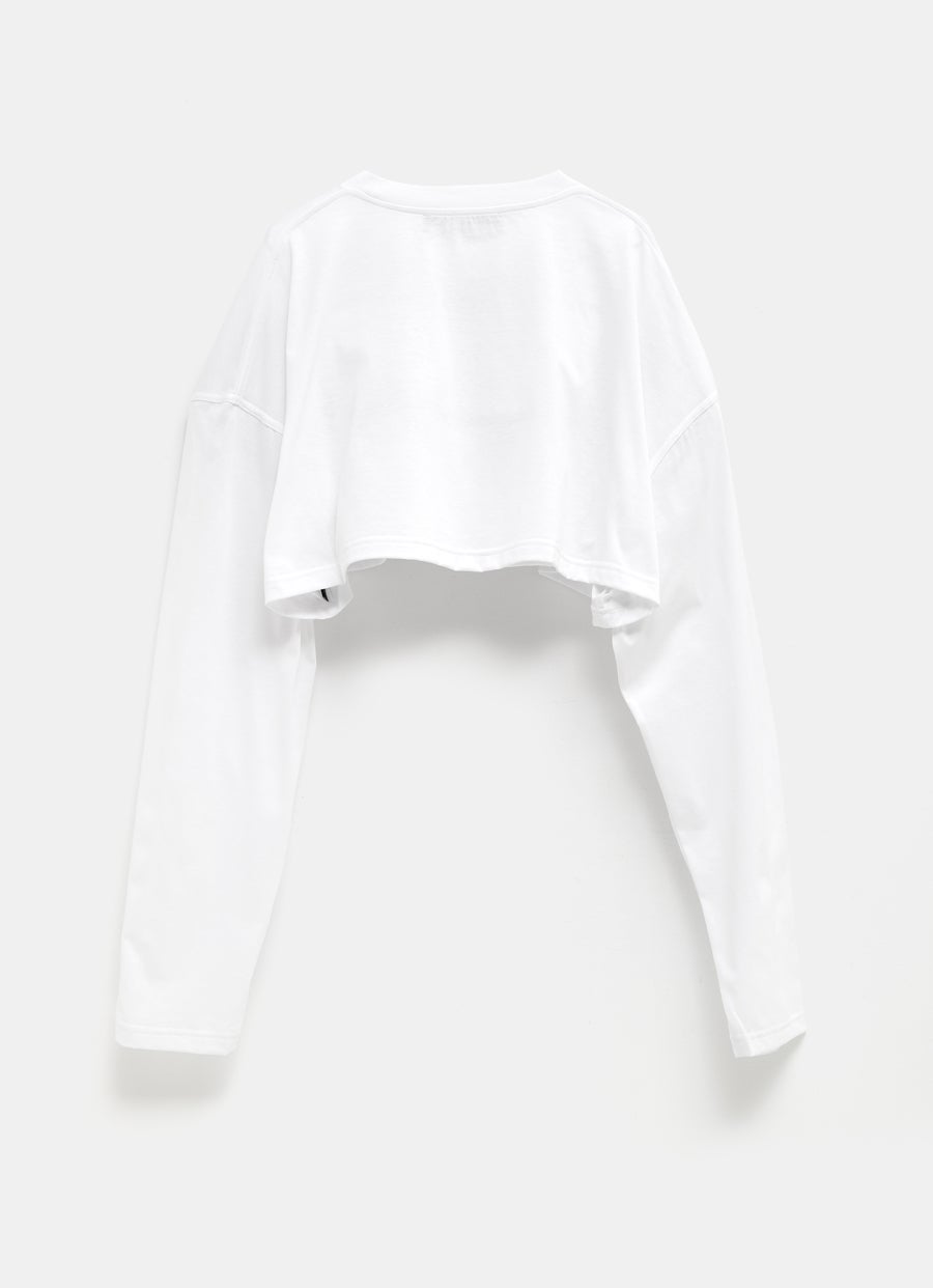 Camiseta cropped con logo