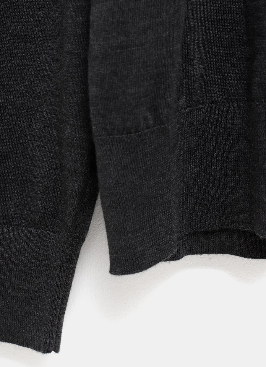 Jersey de cuello alto en lana y cashmere