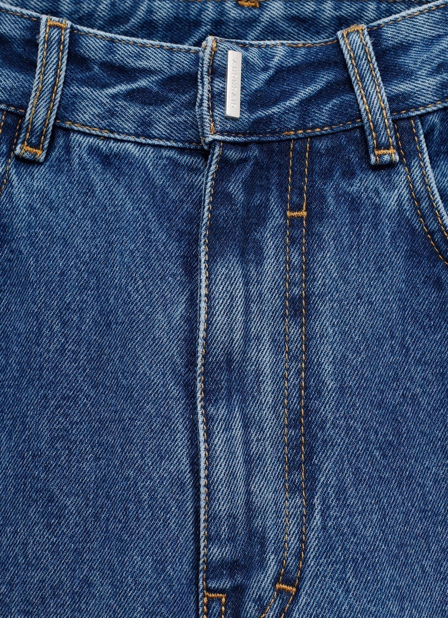 Pantalón vaquero ancho de tiro bajo