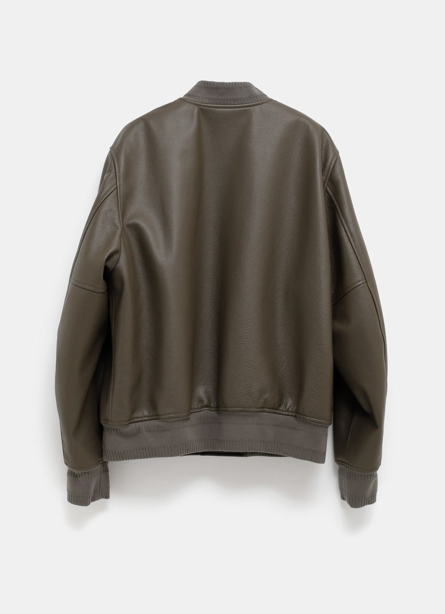 Chaqueta bomber de piel