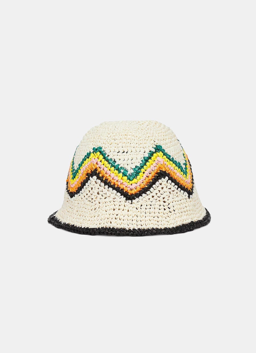 Sombrero en crochet de rafia