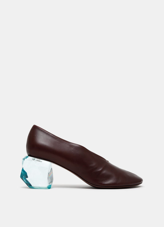 Zapato Jil Sander con tacón transparente