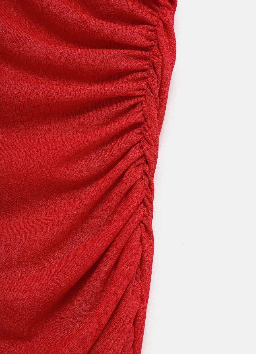 Vestido asimétrico drapeado