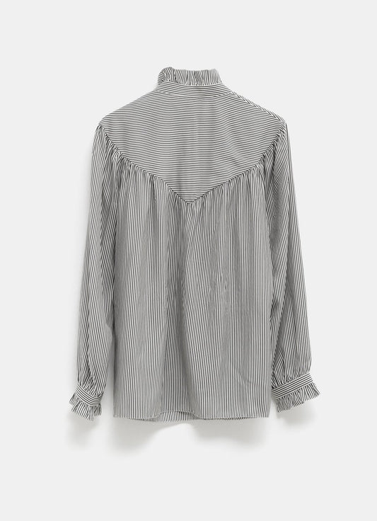 Camisa de seda con lazo en el cuello