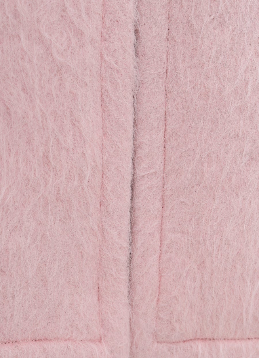 Falda midi efecto pelo