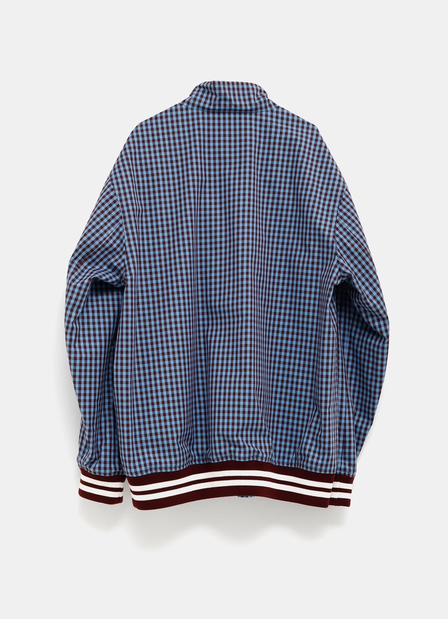 Chaqueta de cuadros con cremallera para hombre