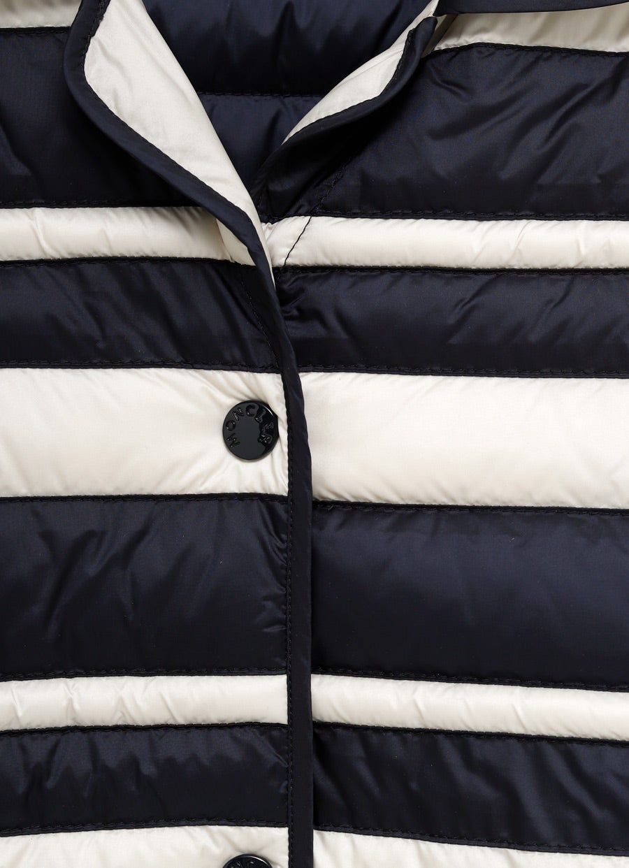 Camisa acolchada de manga corta a rayas