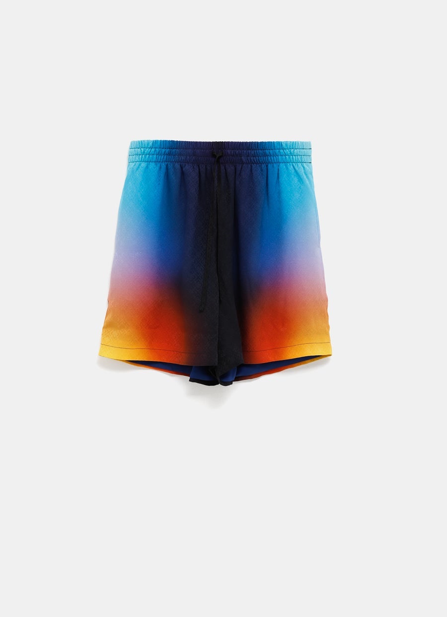 Shorts de seda con degradado