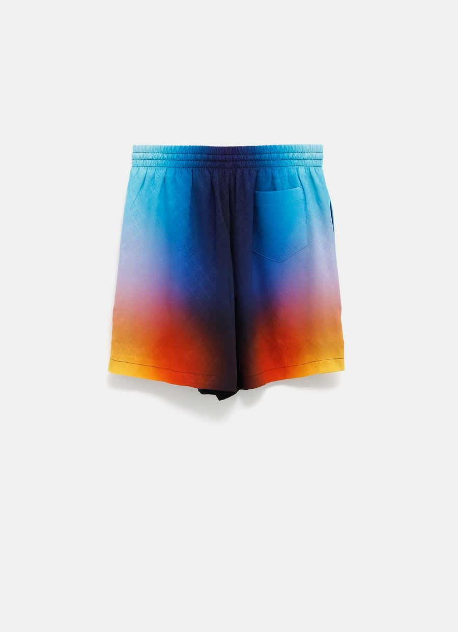 Shorts de seda con degradado