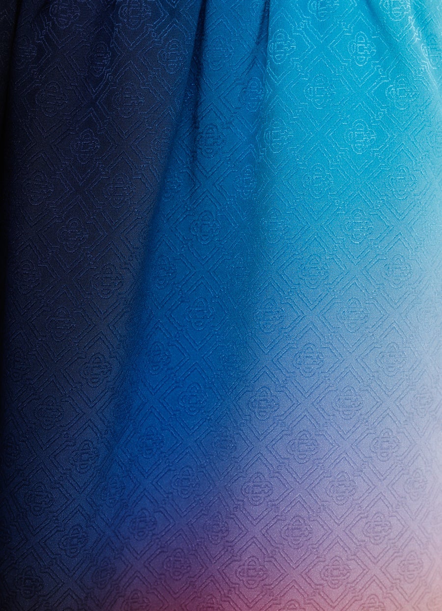 Shorts de seda con degradado