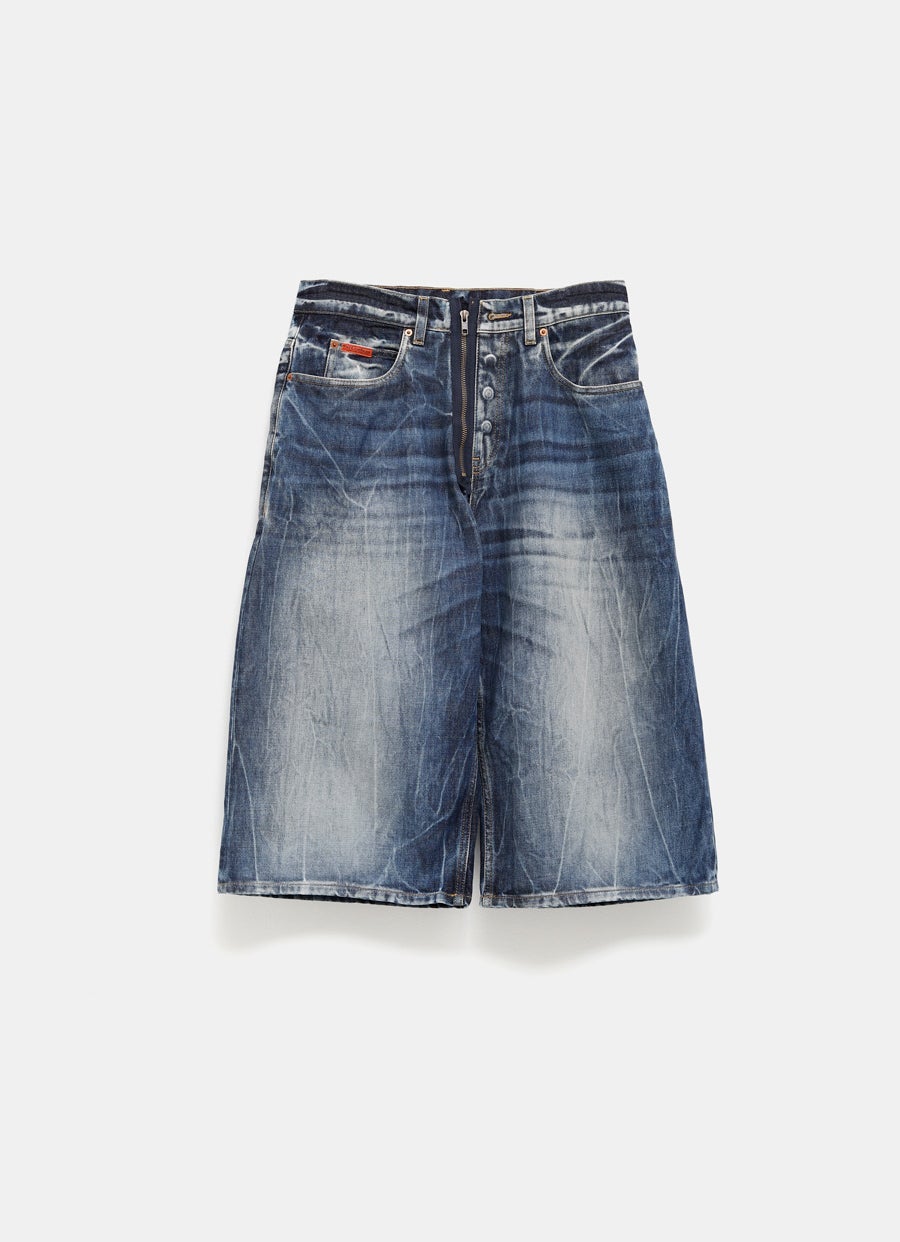 Vaquero corto con cremallera