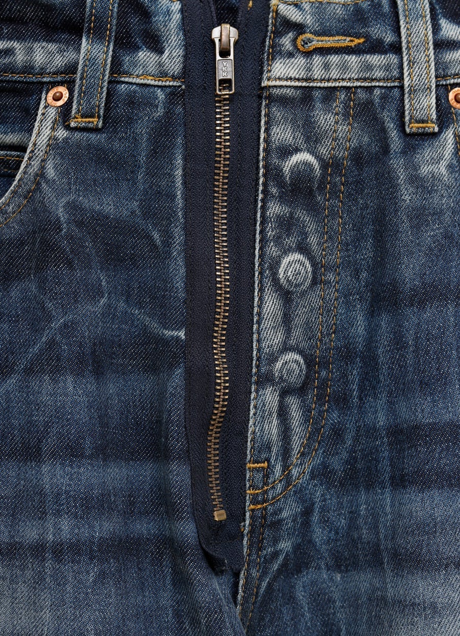 Vaquero corto con cremallera