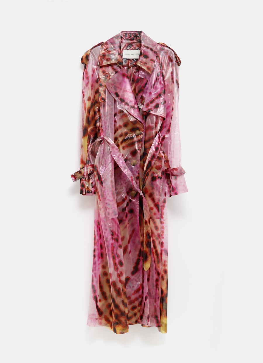 Gabardina transparente