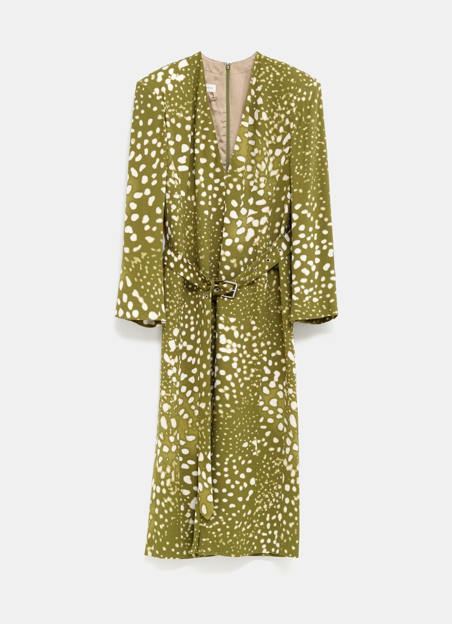 Vestido entallado con cinturón