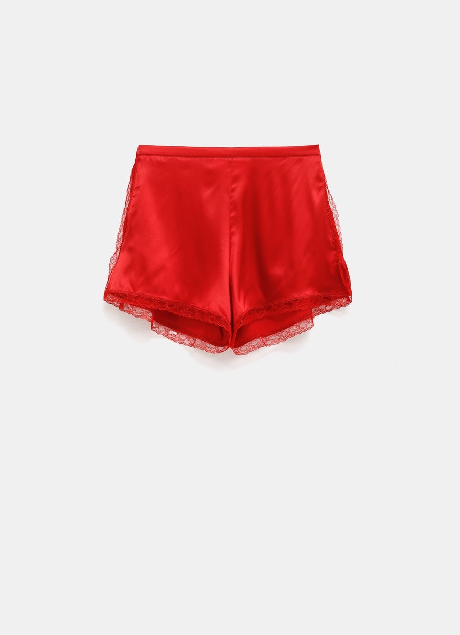 Shorts mini de seda