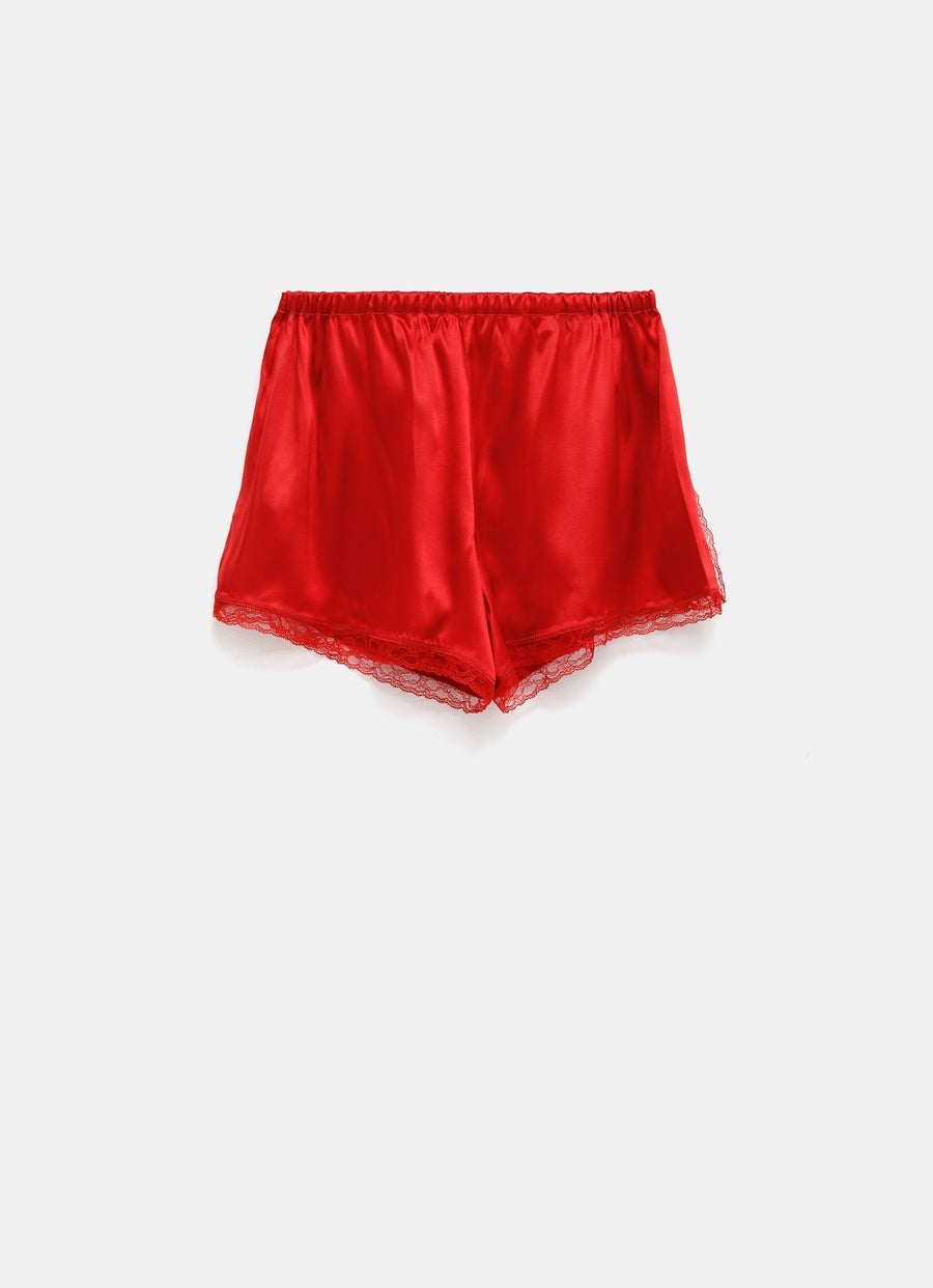 Shorts mini de seda