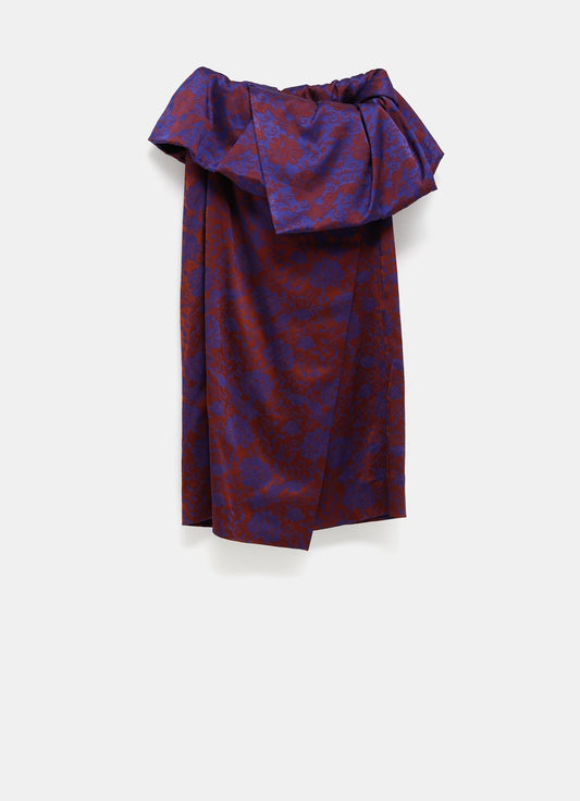 Falda en jacquard floral