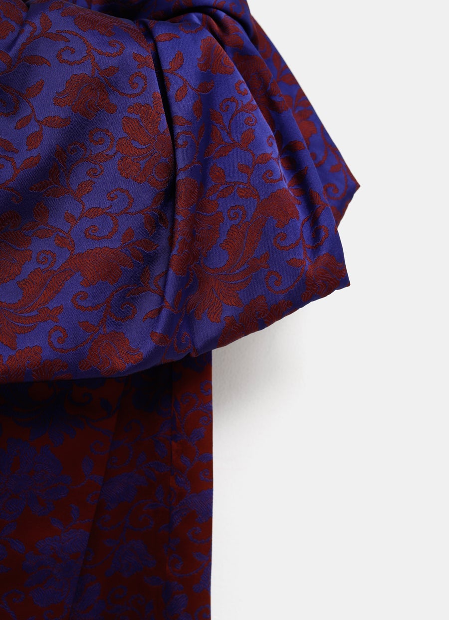 Falda en jacquard floral