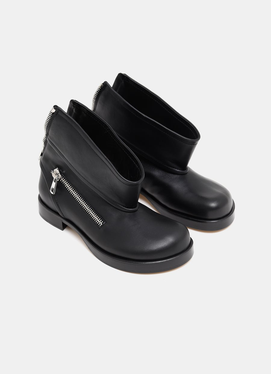 Botines de piel estilo motero