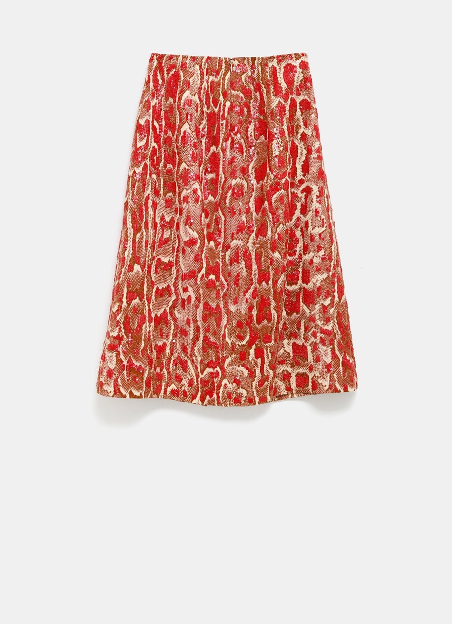 Falda con lentejuelas