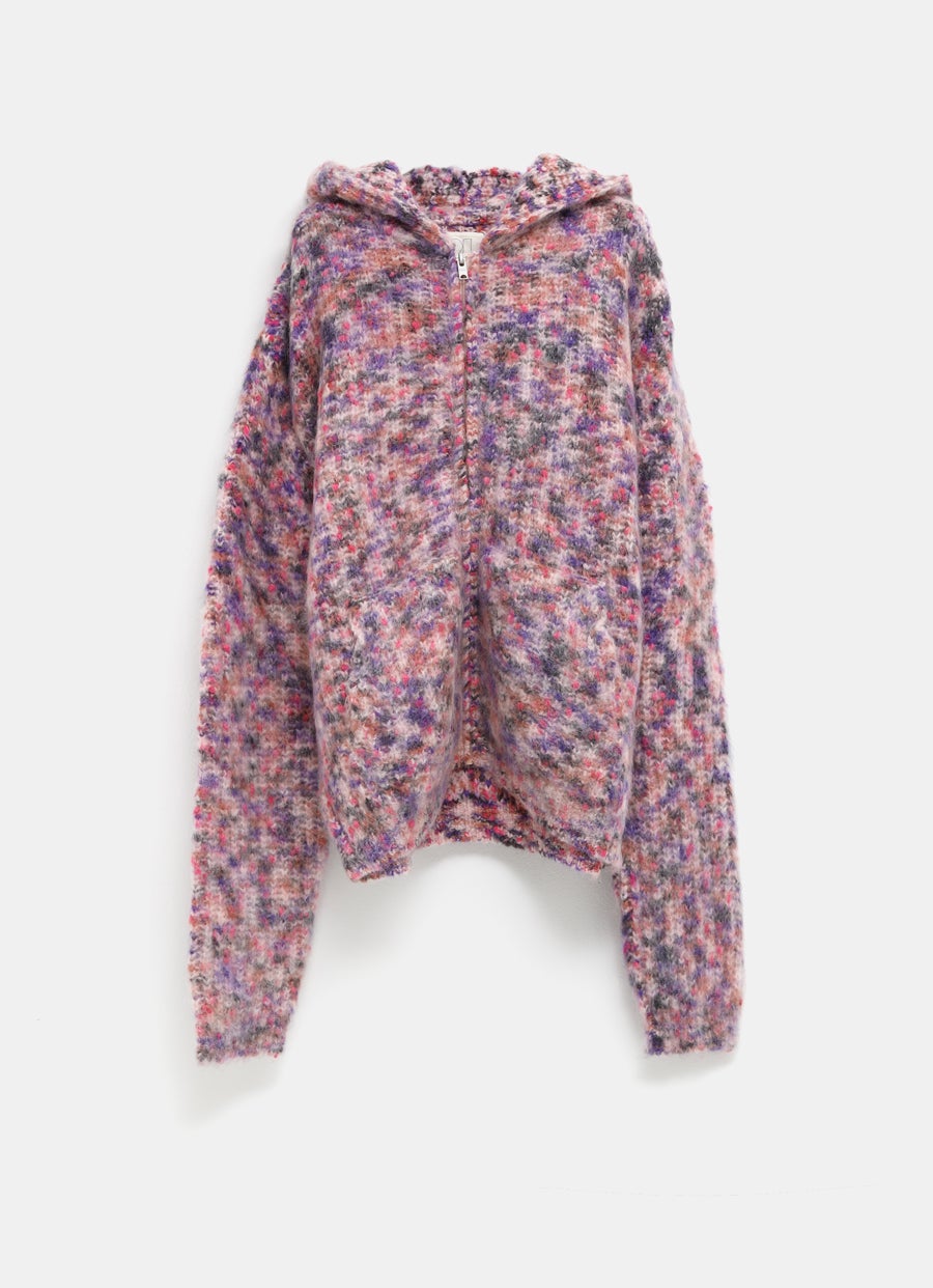 Sudadera de punto unisex con capucha y cremallera