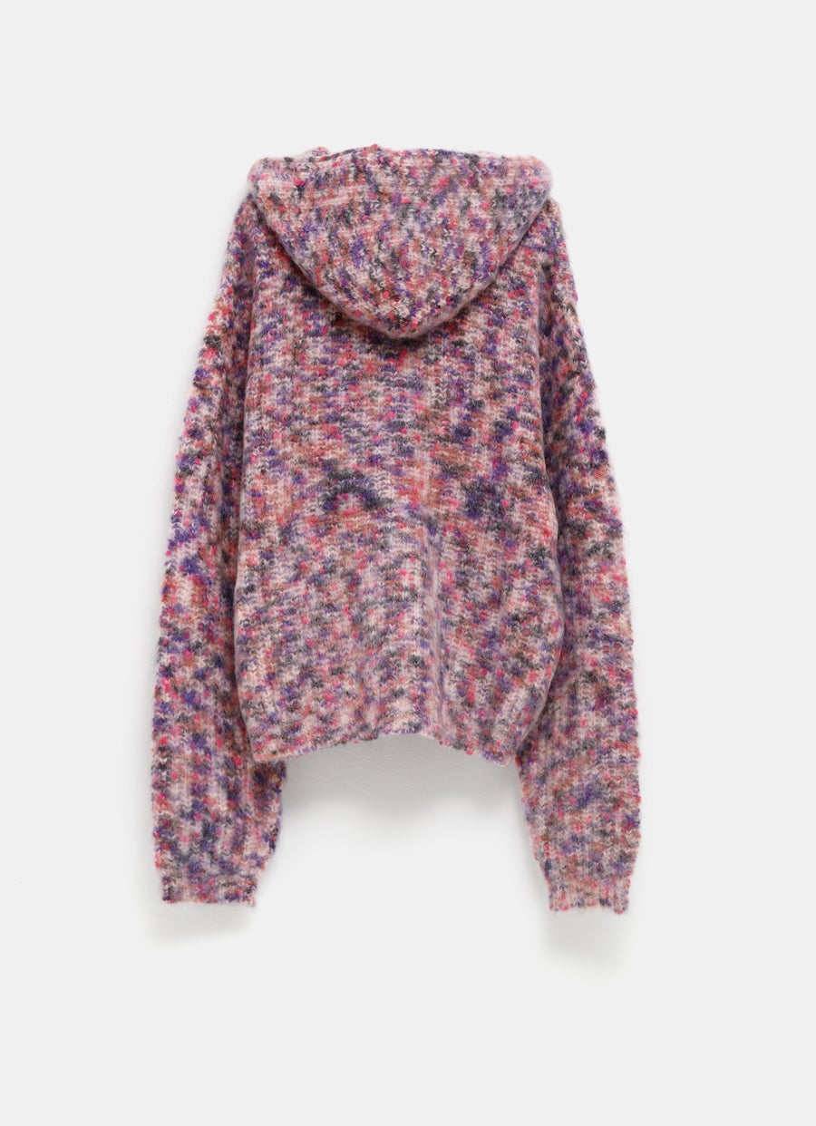 Sudadera de punto unisex con capucha y cremallera