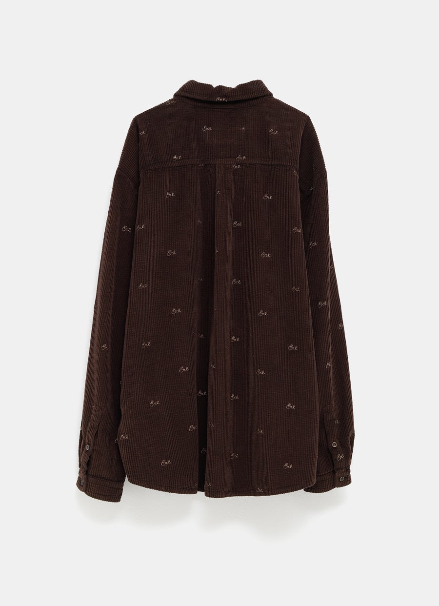 Sobrecamisa unisex de pana bordada