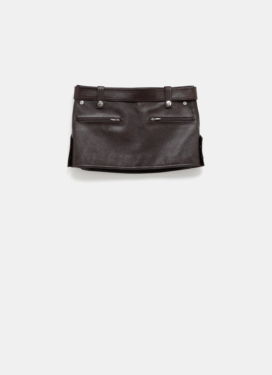 Minifalda de piel