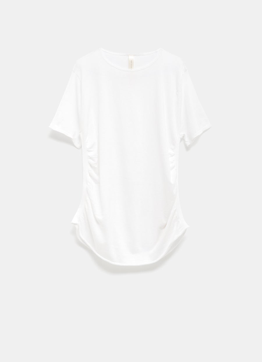 Camiseta de manga corta drapeada