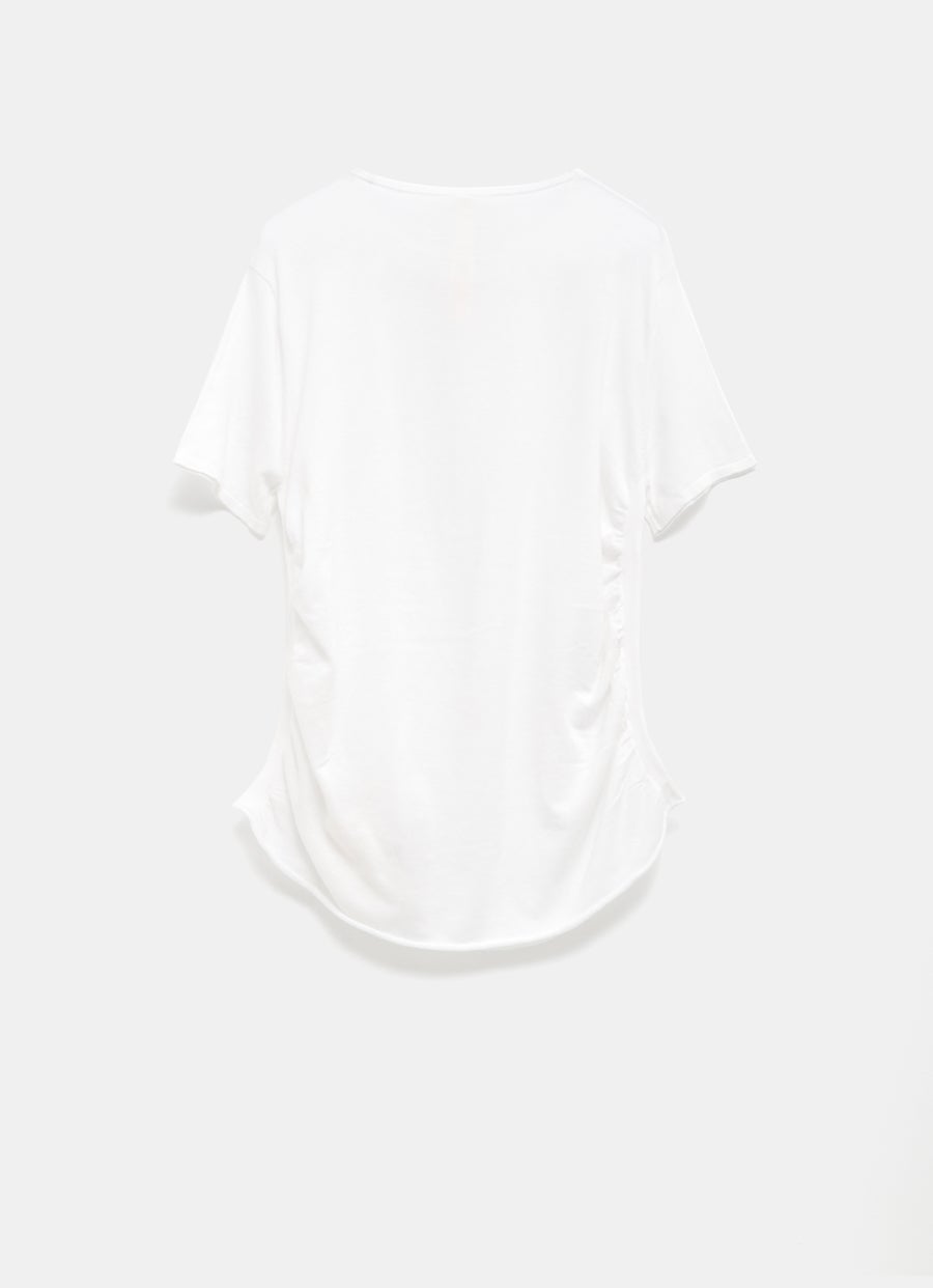 Camiseta de manga corta drapeada