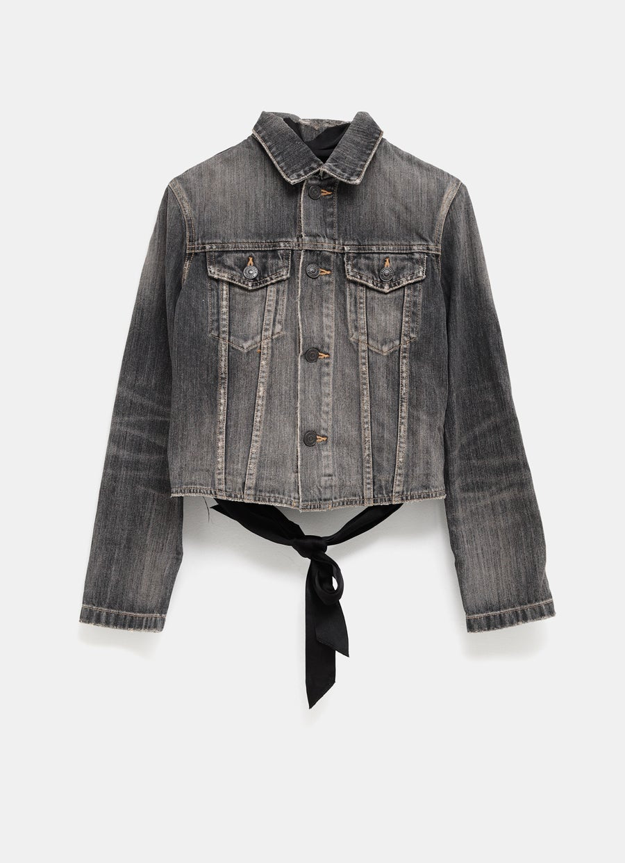 Chaqueta denim con lazada