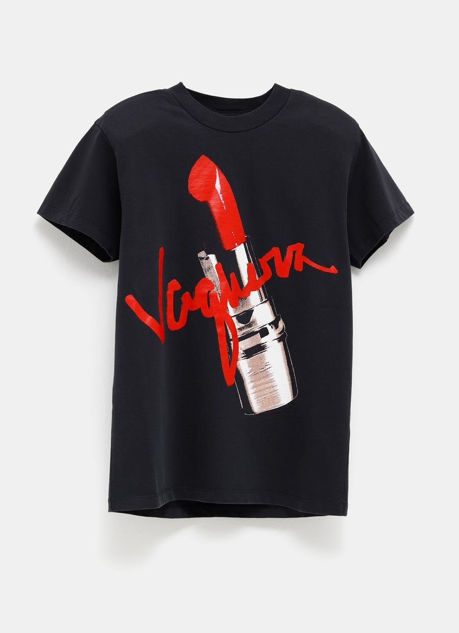 Camiseta con estampado Lipstick
