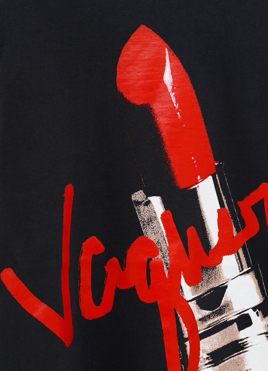 Camiseta con estampado Lipstick