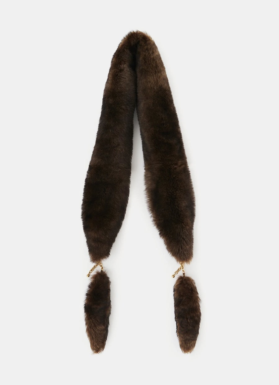 Estola de pelo con cadena