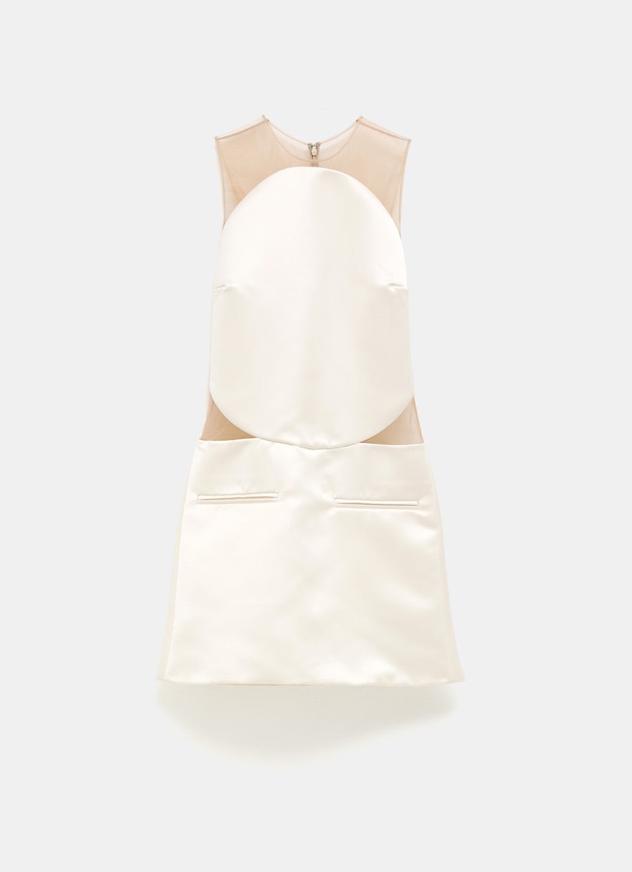 Vestido de satén Illusion Circle