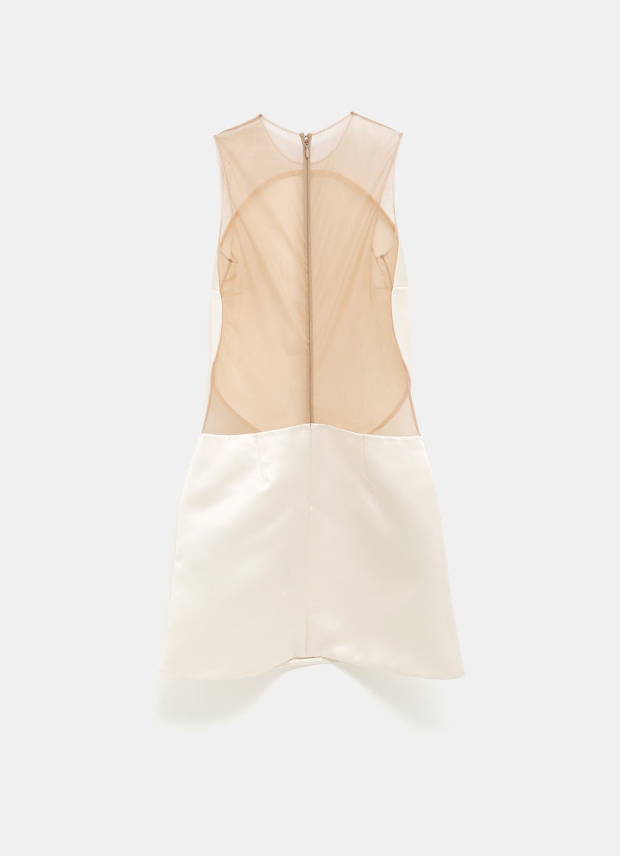 Vestido de satén Illusion Circle