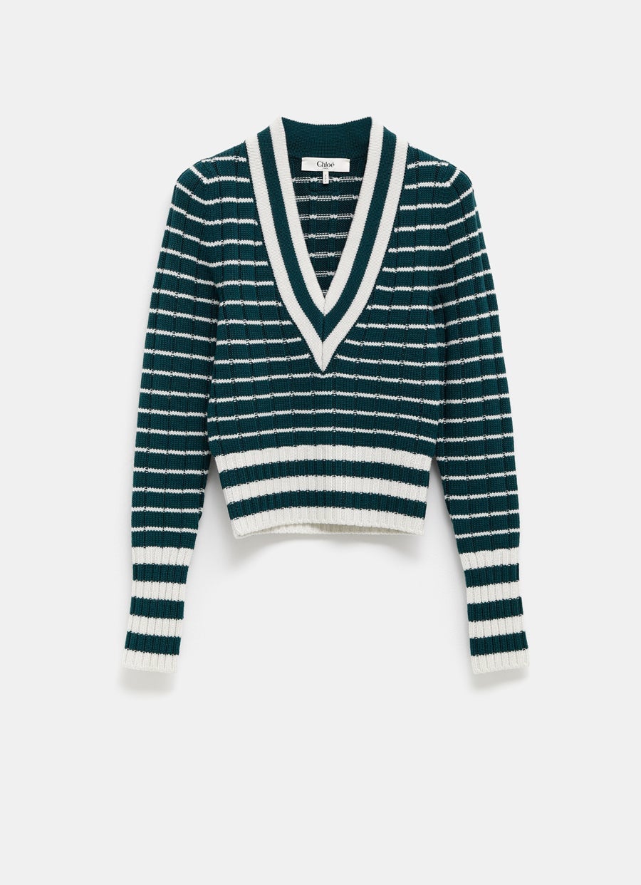 Jersey con cuello de pico