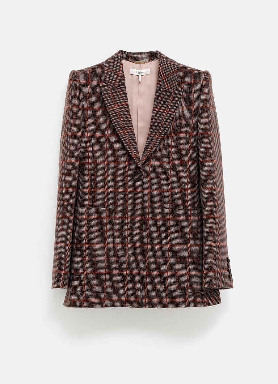 Chaqueta entallada a cuadros