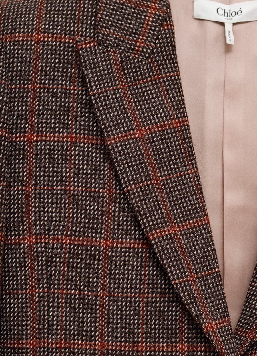 Chaqueta entallada a cuadros