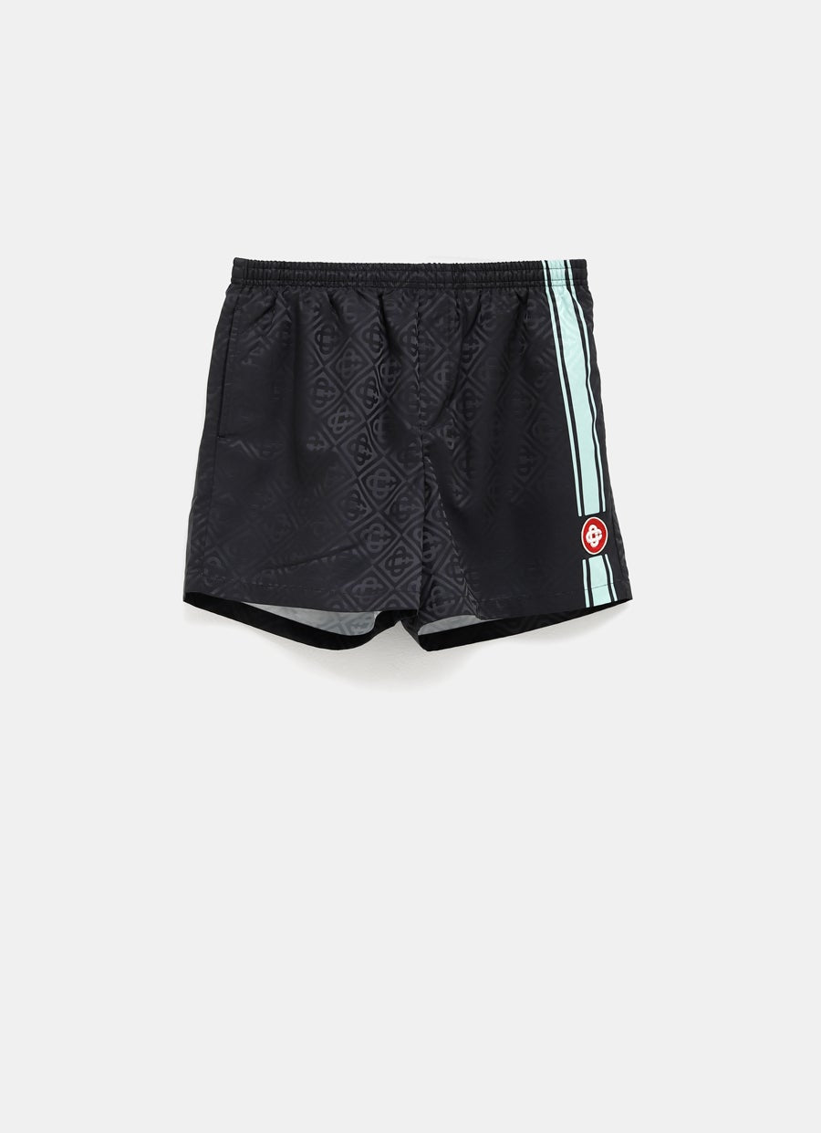 Bañador con monograma en jacquard