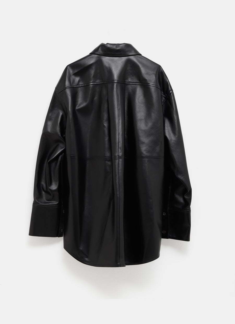 Camisa en piel napa de cordero