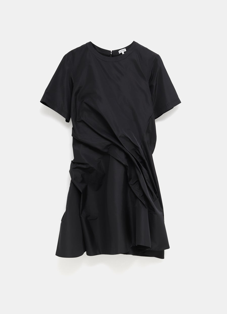 Vestido en tafetán mezcla de seda