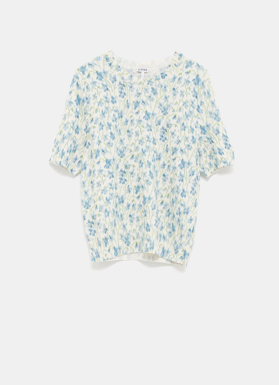 Jersey floral de manga corta